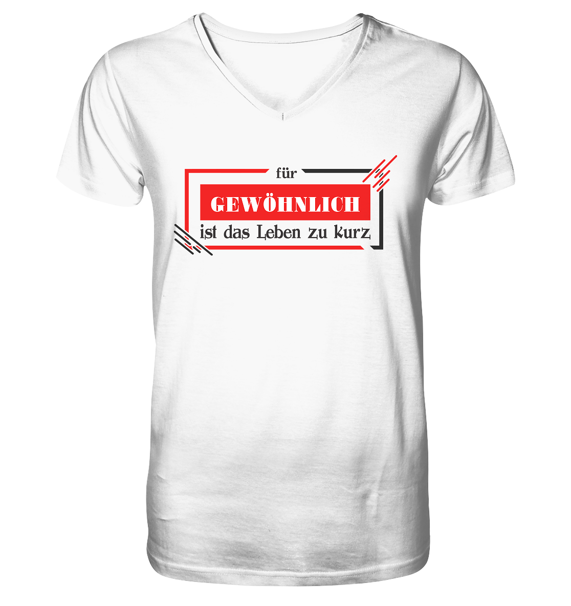 für gewöhnlich ist das Leben zu kurz - Herrn V-Neck Shirt