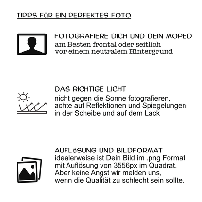 personalisiertes Mopedkissen
