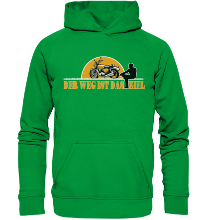 Der Weg ist das Ziel - Spruch für Biker - Basic Unisex Hoodie