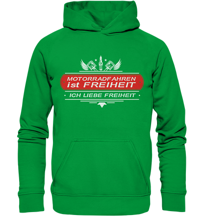 Motorradfahren ist Freiheit - Biker Spruch - Basic Unisex Hoodie