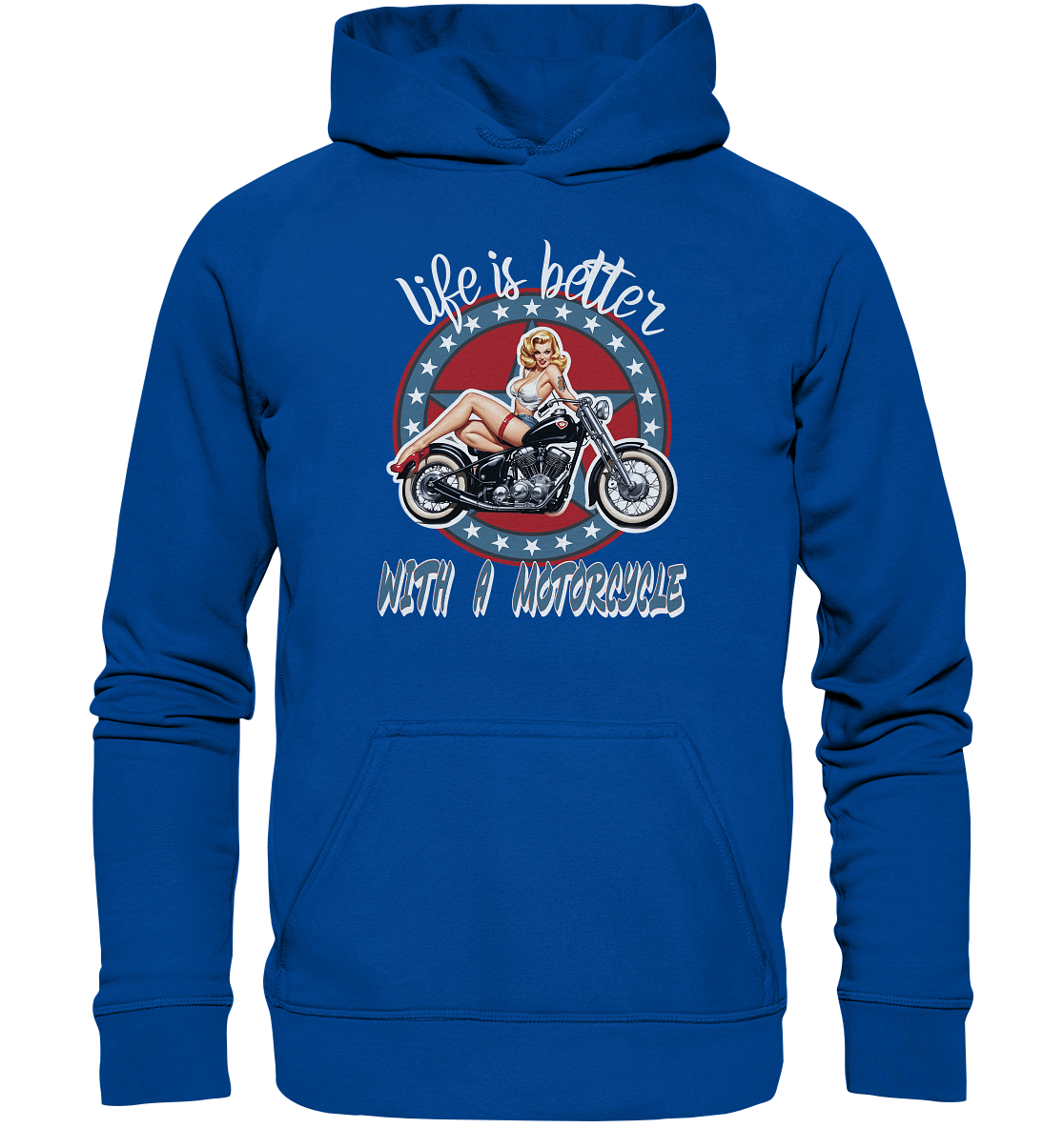 life is better with a motorcycle - Retro Design III - Basic Unisex Hoodie