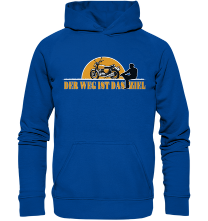 Der Weg ist das Ziel - Spruch für Biker - Basic Unisex Hoodie