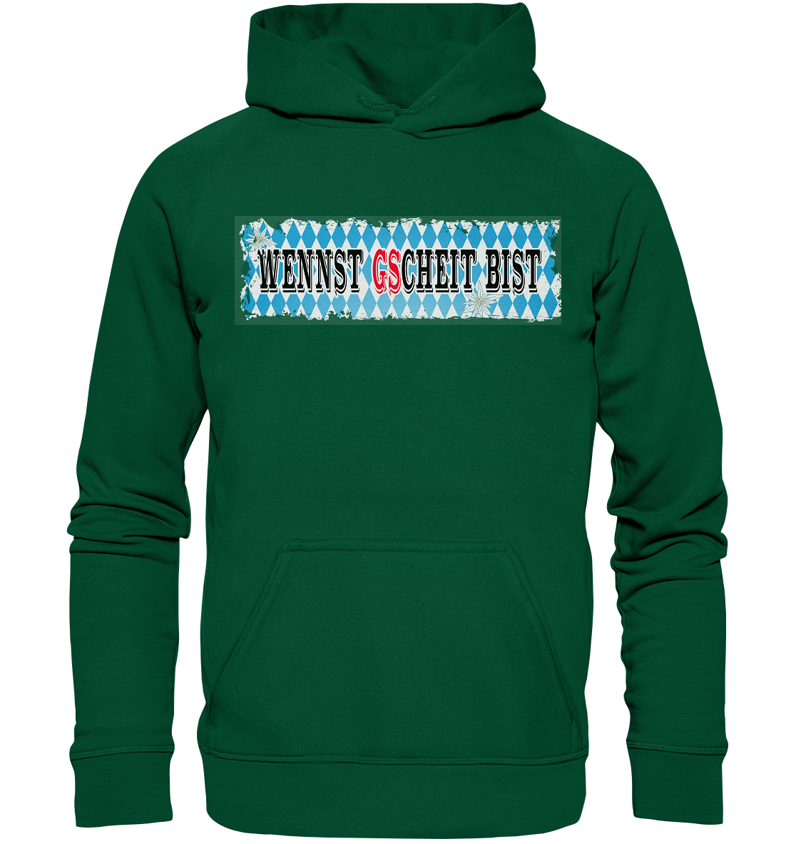 wennst GScheit bist - Spruch für bayrische Adventure Biker - Basic Unisex Hoodie