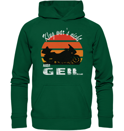 Goldwinger Spruch - Klug war`s nicht aber geil - Basic Unisex Hoodie