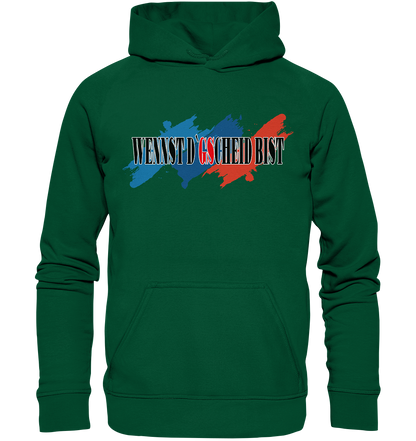 wennst GScheit bist - Spruch für bayrische Adventure Biker 3-farbig - Basic Unisex Hoodie