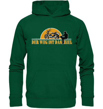 Der Weg ist das Ziel - Spruch für Biker - Basic Unisex Hoodie