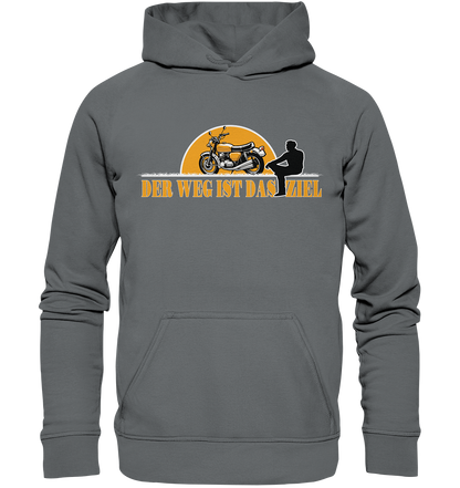 Der Weg ist das Ziel - Spruch für Biker - Basic Unisex Hoodie