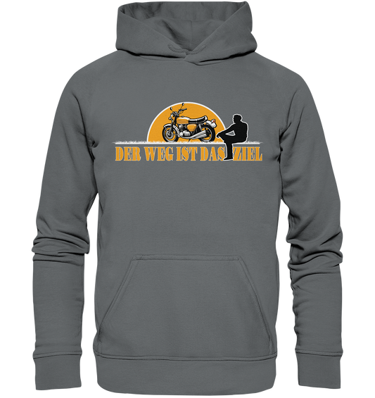 Der Weg ist das Ziel - Spruch für Biker - Basic Unisex Hoodie