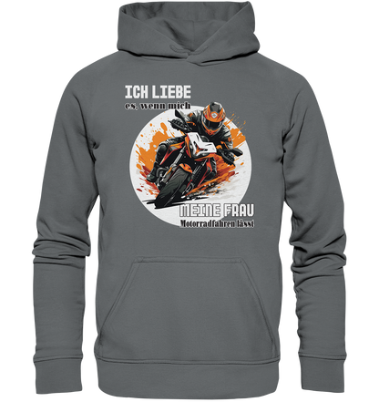 Ich liebe meine Frau - lustiger Biker Spruch  - Basic Unisex Hoodie