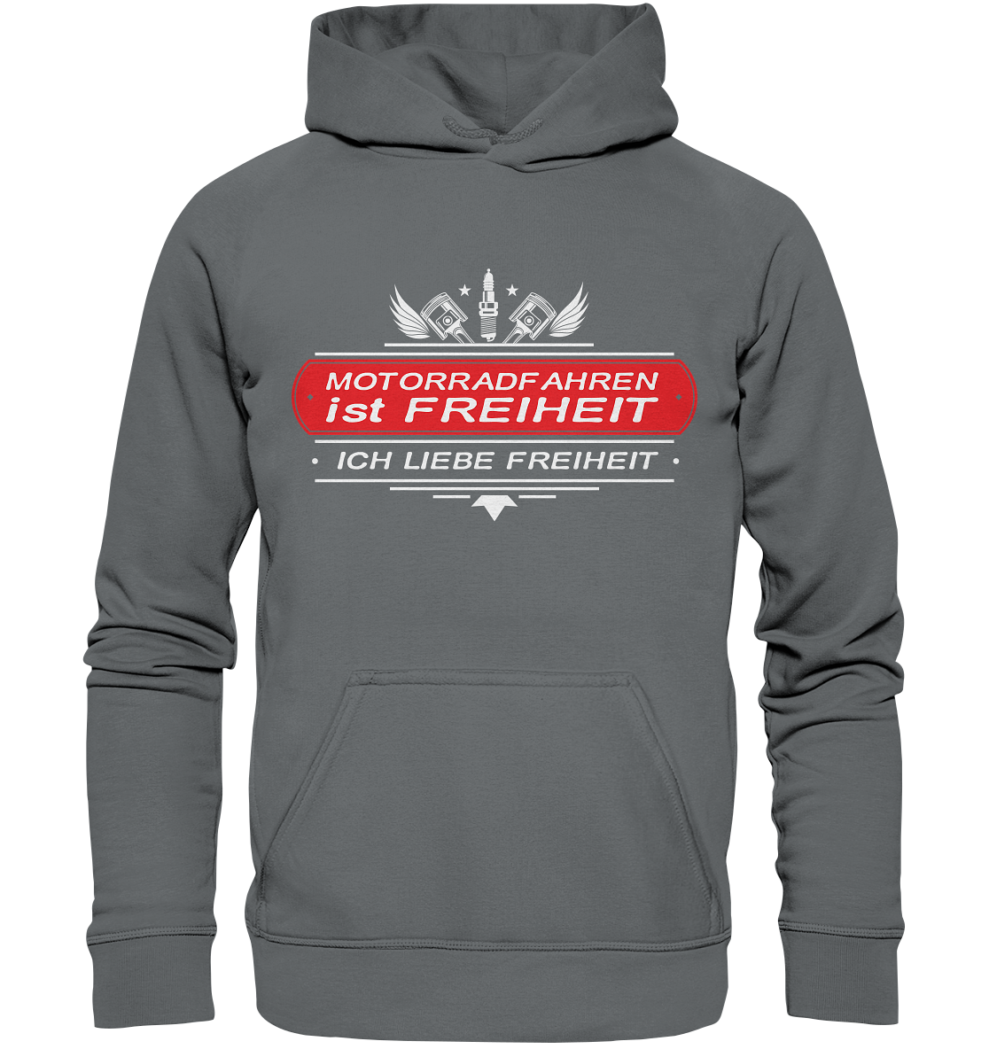 Motorradfahren ist Freiheit - Biker Spruch - Basic Unisex Hoodie