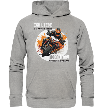 Ich liebe meine Frau - lustiger Biker Spruch  - Basic Unisex Hoodie