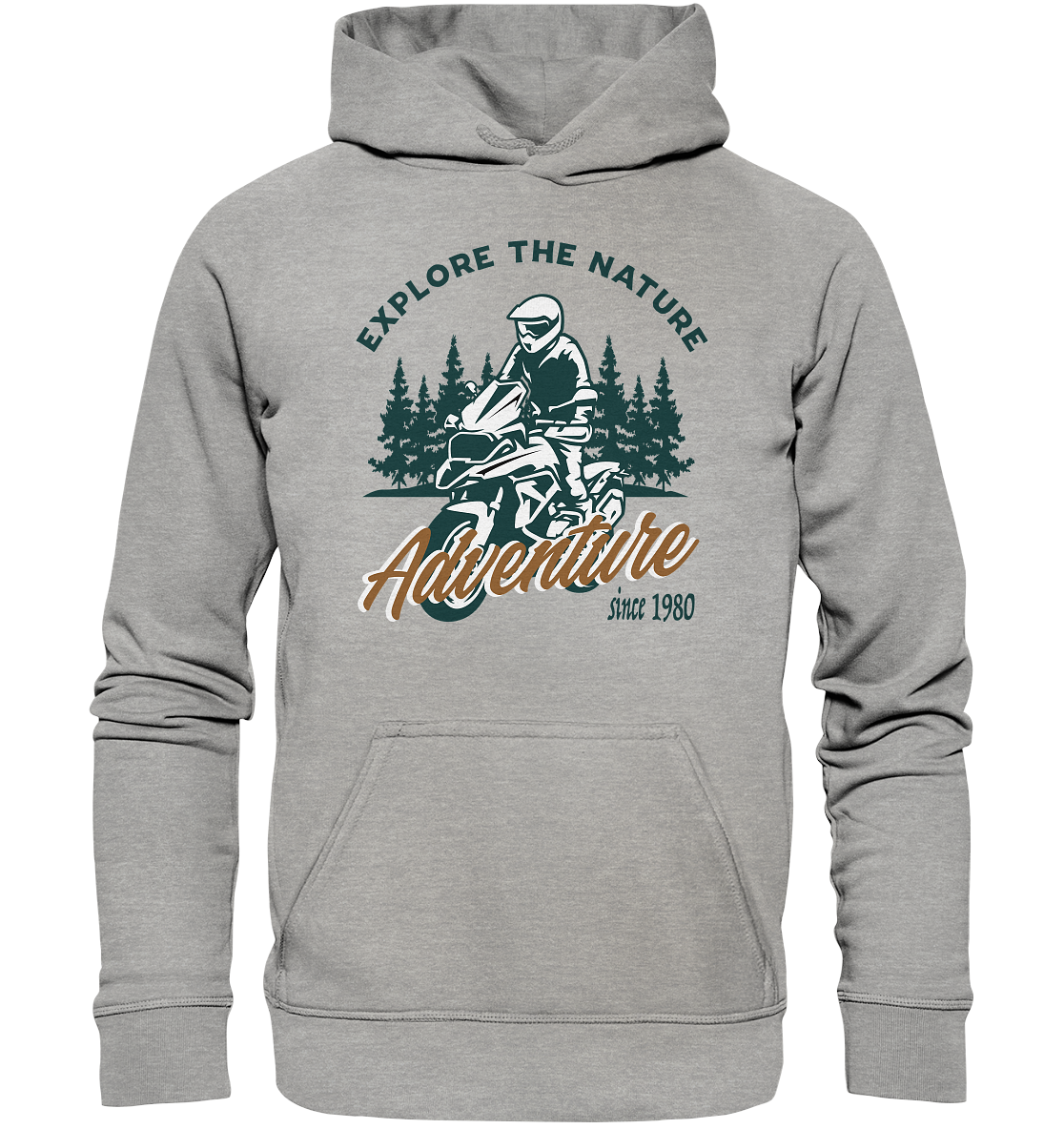 Explore the Nature - Adventure Bike 1980 - Basic Unisex Hoodie