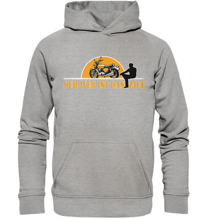 Der Weg ist das Ziel - Spruch für Biker - Basic Unisex Hoodie