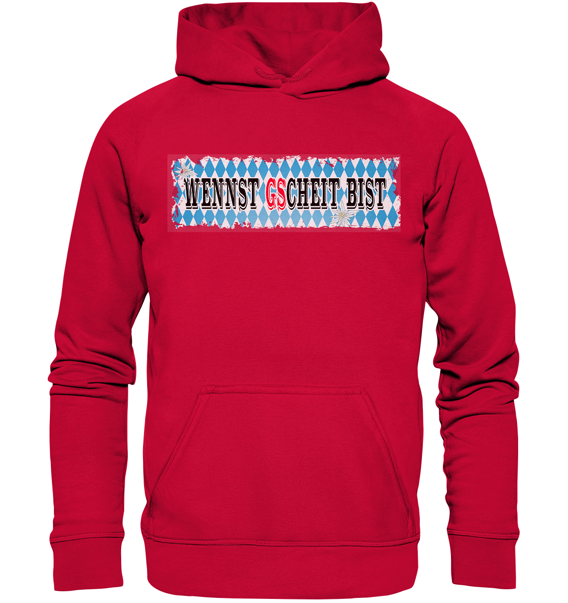 wennst GScheit bist - Spruch für bayrische Adventure Biker - Basic Unisex Hoodie