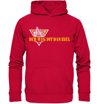 Der Weg ist das Ziel - Spruch für Biker - Basic Unisex Hoodie