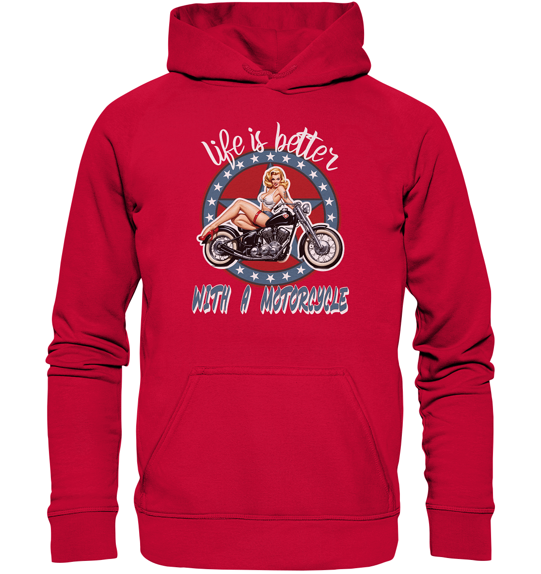 life is better with a motorcycle - Retro Design III - Basic Unisex Hoodie