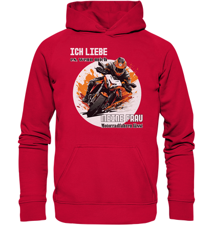 Ich liebe meine Frau - lustiger Biker Spruch  - Basic Unisex Hoodie
