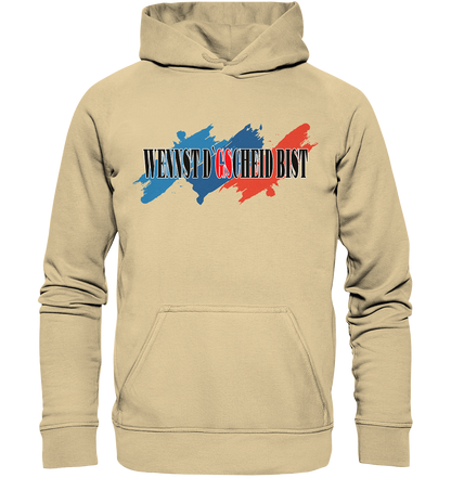 wennst GScheit bist - Spruch für bayrische Adventure Biker 3-farbig - Basic Unisex Hoodie
