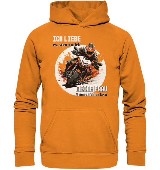 Ich liebe meine Frau - lustiger Biker Spruch  - Basic Unisex Hoodie