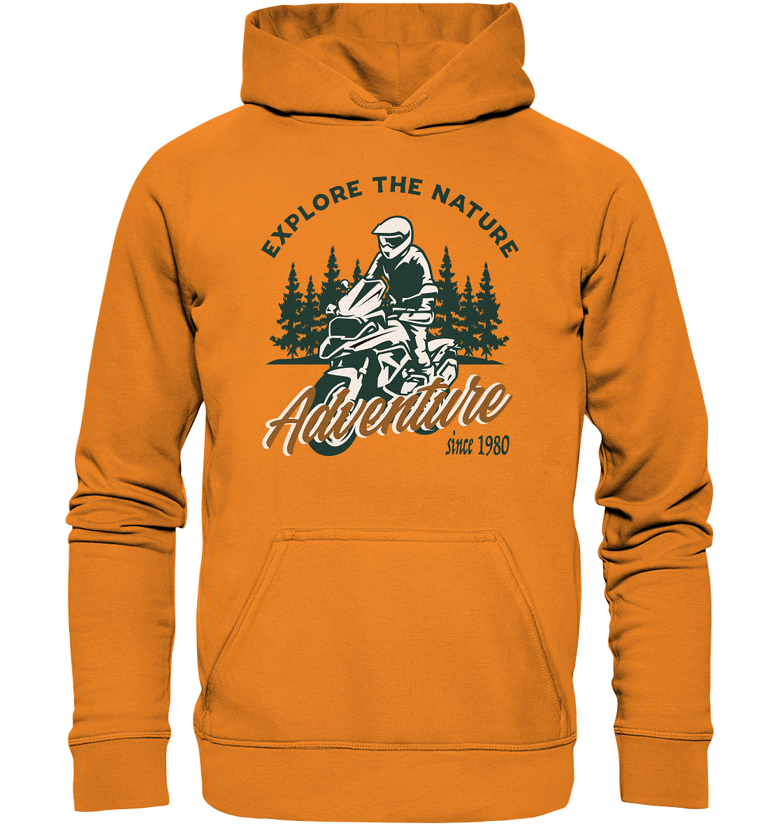 Explore the Nature - Adventure Bike 1980 - Basic Unisex Hoodie