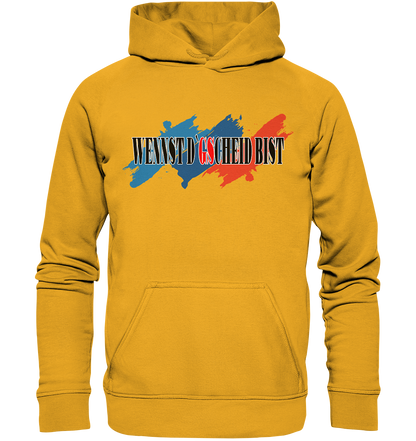 wennst GScheit bist - Spruch für bayrische Adventure Biker 3-farbig - Basic Unisex Hoodie