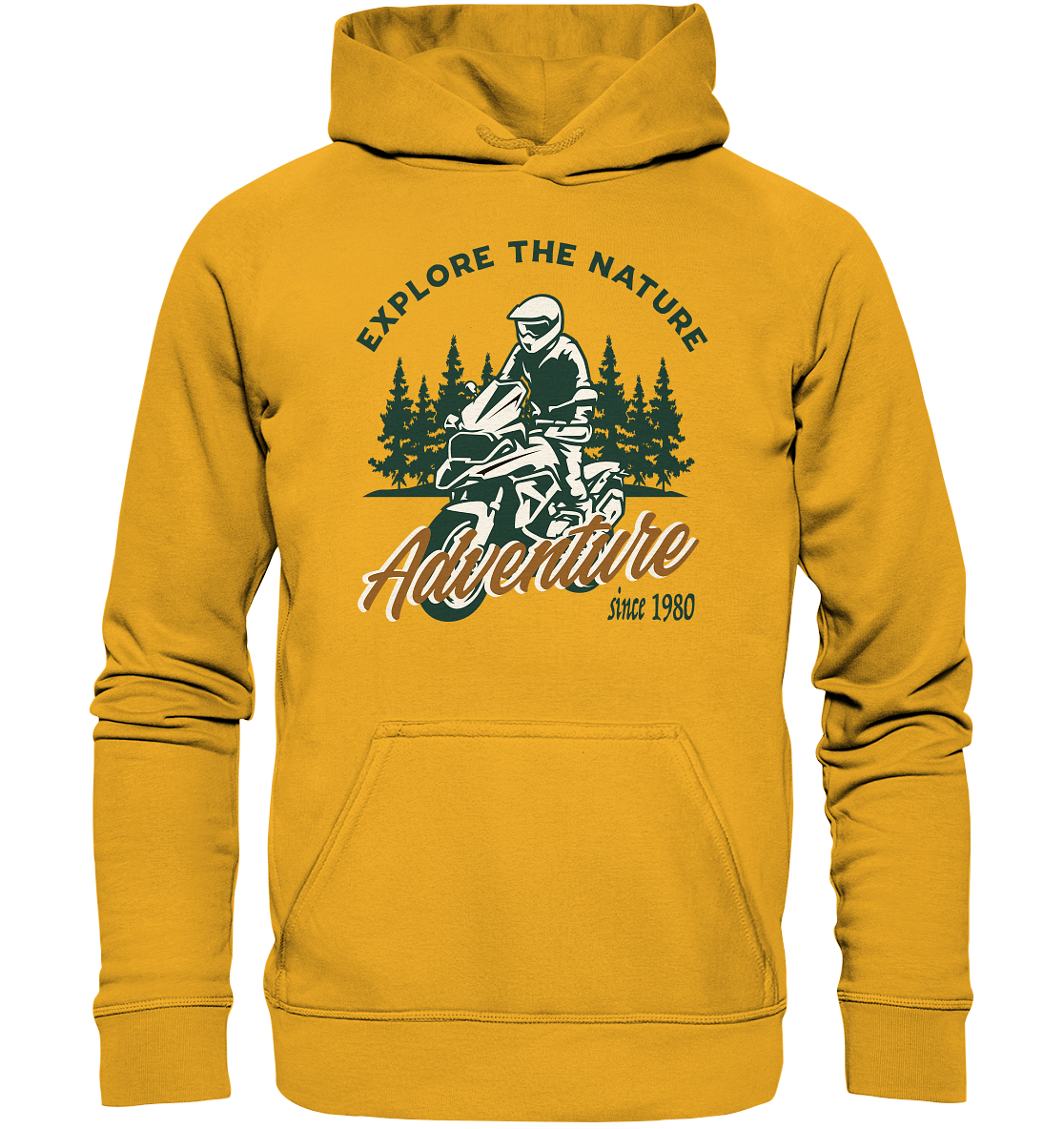 Explore the Nature - Adventure Bike 1980 - Basic Unisex Hoodie