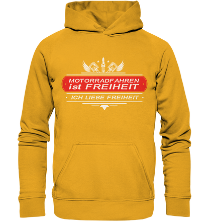Motorradfahren ist Freiheit - Biker Spruch - Basic Unisex Hoodie