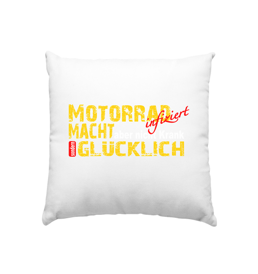Motorrad macht Glücklich  - Kissen 40x40cm