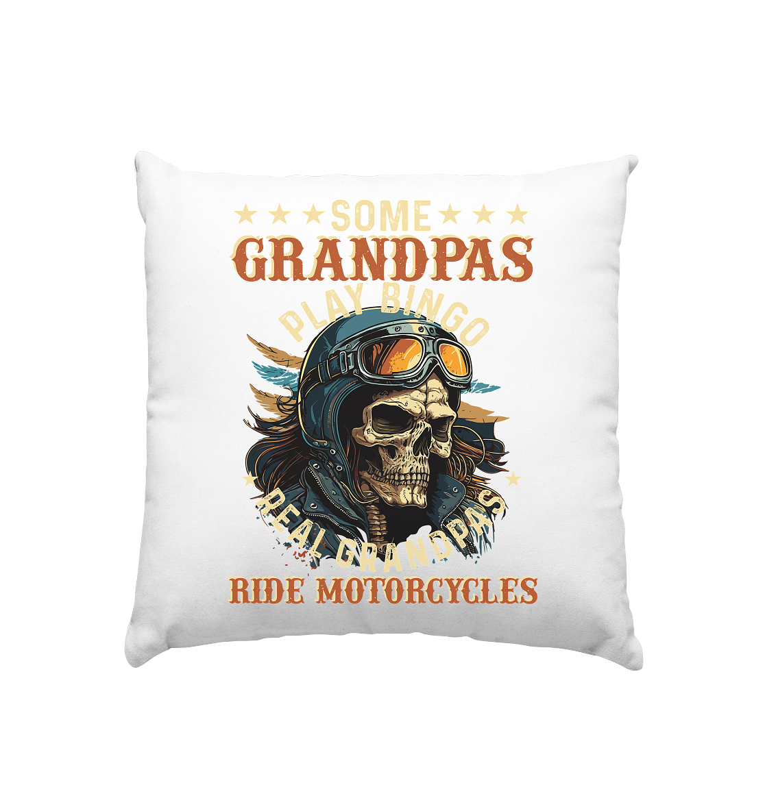 Echte Opas fahren Motorrad - Kissen 40x40cm