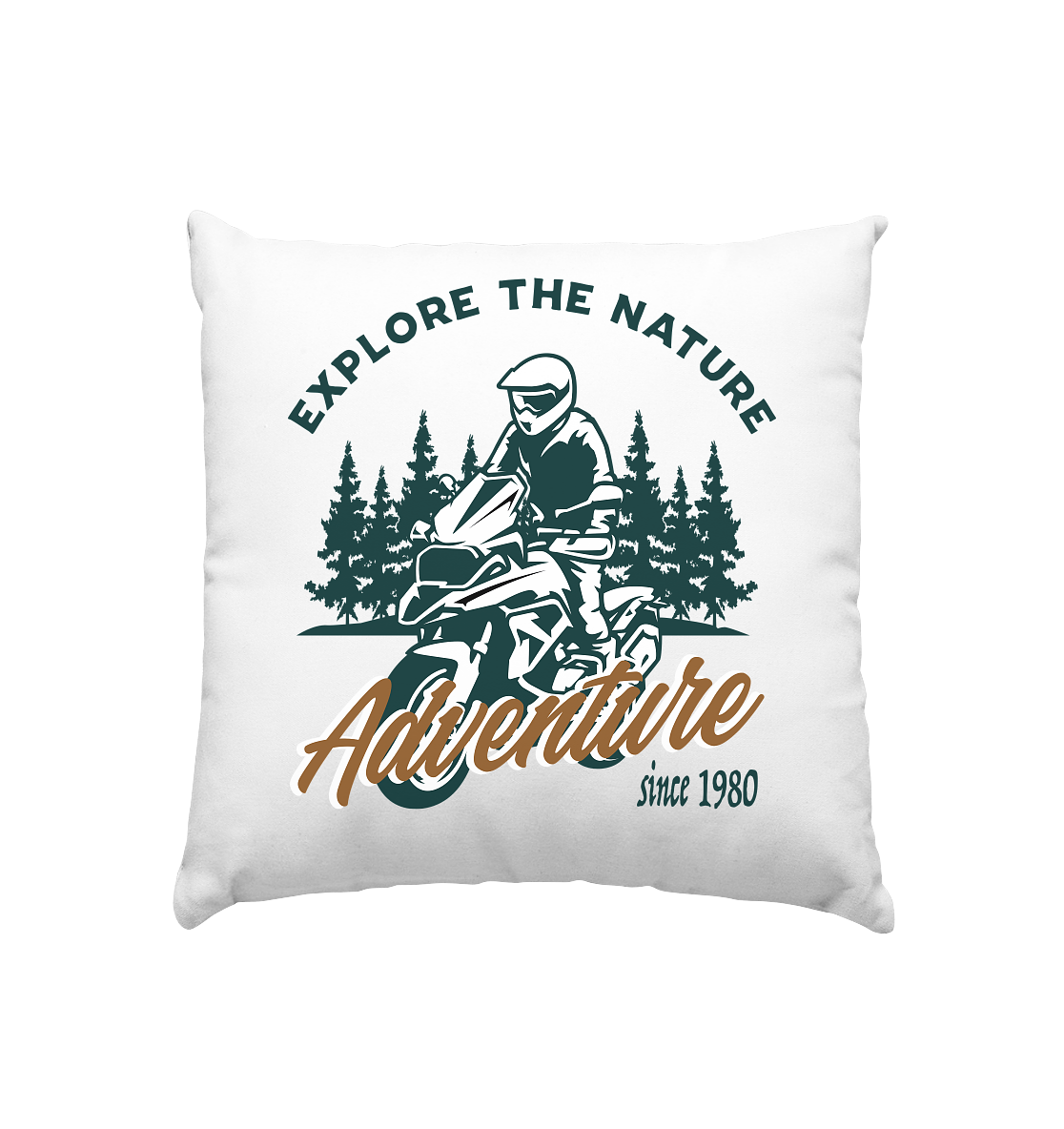 Explore the Nature - Adventure Bike 1980 - Kissen 40x40cm