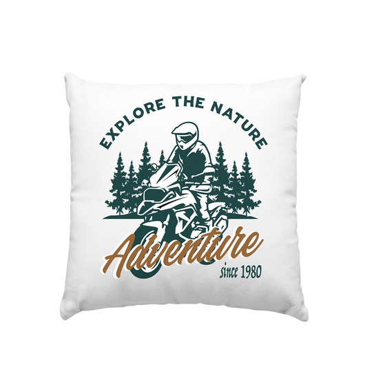 Explore the Nature - Adventure Bike 1980 - Kissen 40x40cm