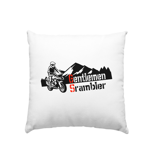 Gentlemen Scrambler - Abenteuer Biker - Kissen 40x40cm