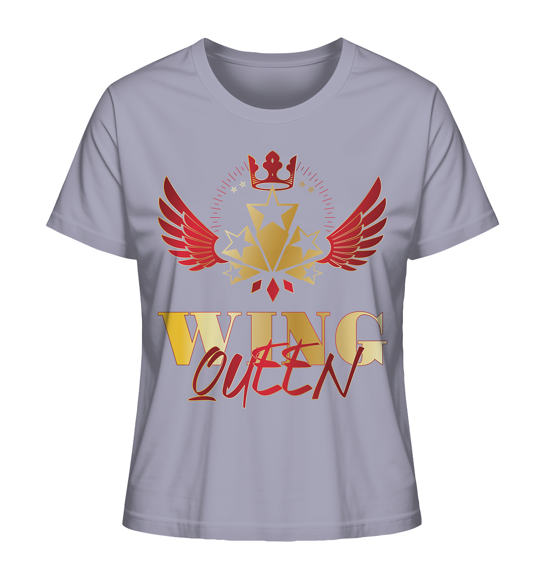 Goldwing - Wing Queen rot/gold - Ladies Organic Shirt