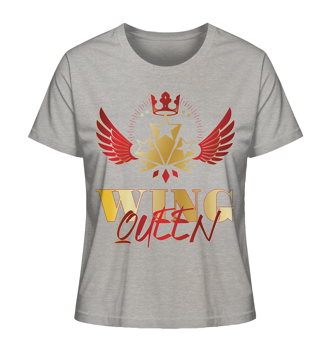 Goldwing - Wing Queen rot/gold - Ladies Organic Shirt