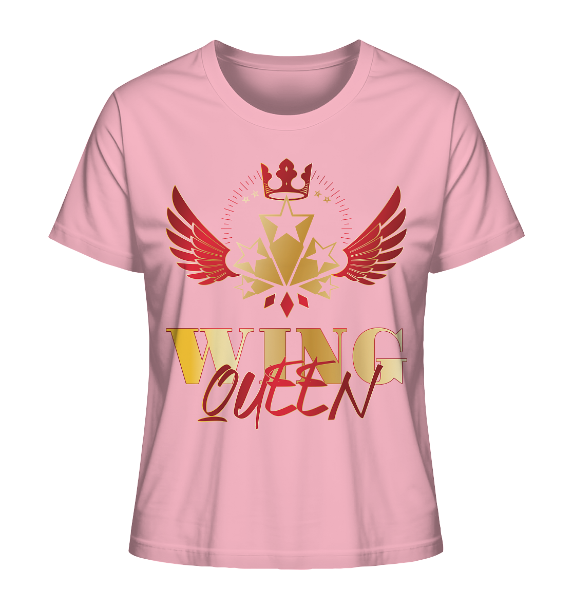Goldwing - Wing Queen rot/gold - Ladies Organic Shirt