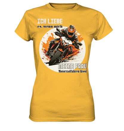 Ich liebe meine Frau - lustiger Biker Spruch  - Ladies Premium Shirt