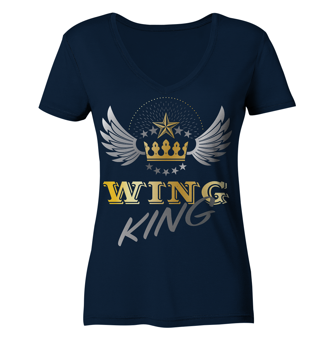 Goldwing - Wing King  - Ladies V-Neck Shirt