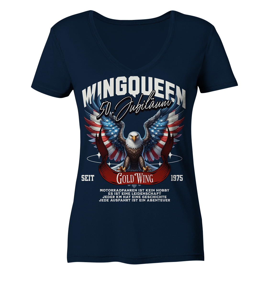 Goldwing Wing Queen 50 Jubiläum 1975 DE - Ladies V-Neck Shirt