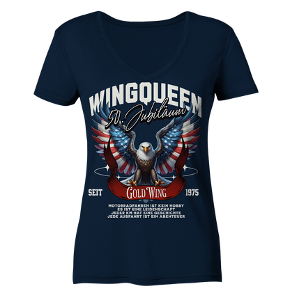 Goldwing Wing Queen 50 Jubiläum 1975 DE - Ladies V-Neck Shirt