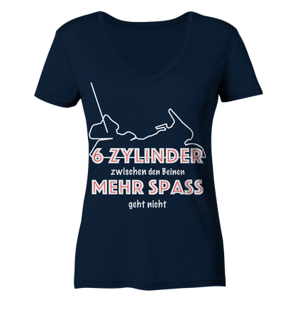 Goldwinger Spruch - 6 Zylinder - Ladies V-Neck Shirt
