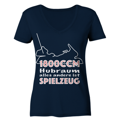 Goldwinger Spruch - 1800ccm Spielzeug - Ladies V-Neck Shirt