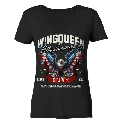 Goldwing Wing Queen 50 Jubiläum 1975 - Ladies V-Neck Shirt