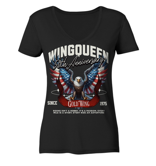 Goldwing Wing Queen 50 Jubiläum 1975 - Ladies V-Neck Shirt