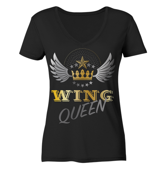 Goldwing - Wing Queen  - Ladies V-Neck Shirt