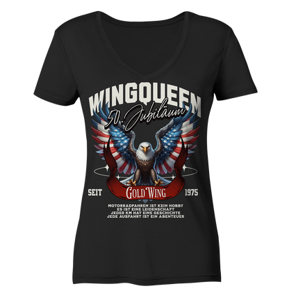 Goldwing Wing Queen 50 Jubiläum 1975 DE - Ladies V-Neck Shirt