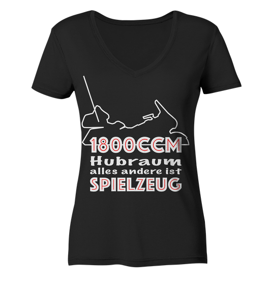 Goldwinger Spruch - 1800ccm Spielzeug - Ladies V-Neck Shirt