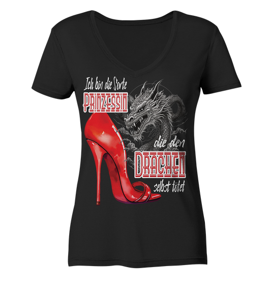 Prinzessin - die den Drachen tötet High Heel - Ladies V-Neck Shirt