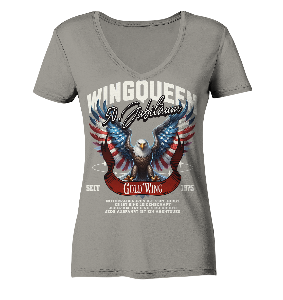 Goldwing Wing Queen 50 Jubiläum 1975 DE - Ladies V-Neck Shirt