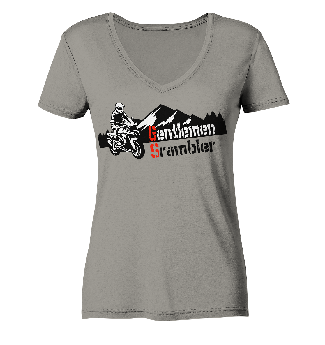 Gentlemen Scrambler - Abenteuer Biker - Ladies V-Neck Shirt