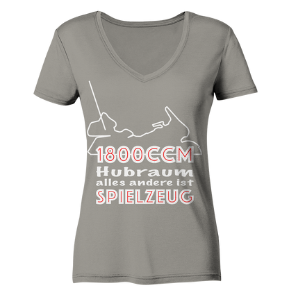 Goldwinger Spruch - 1800ccm Spielzeug - Ladies V-Neck Shirt